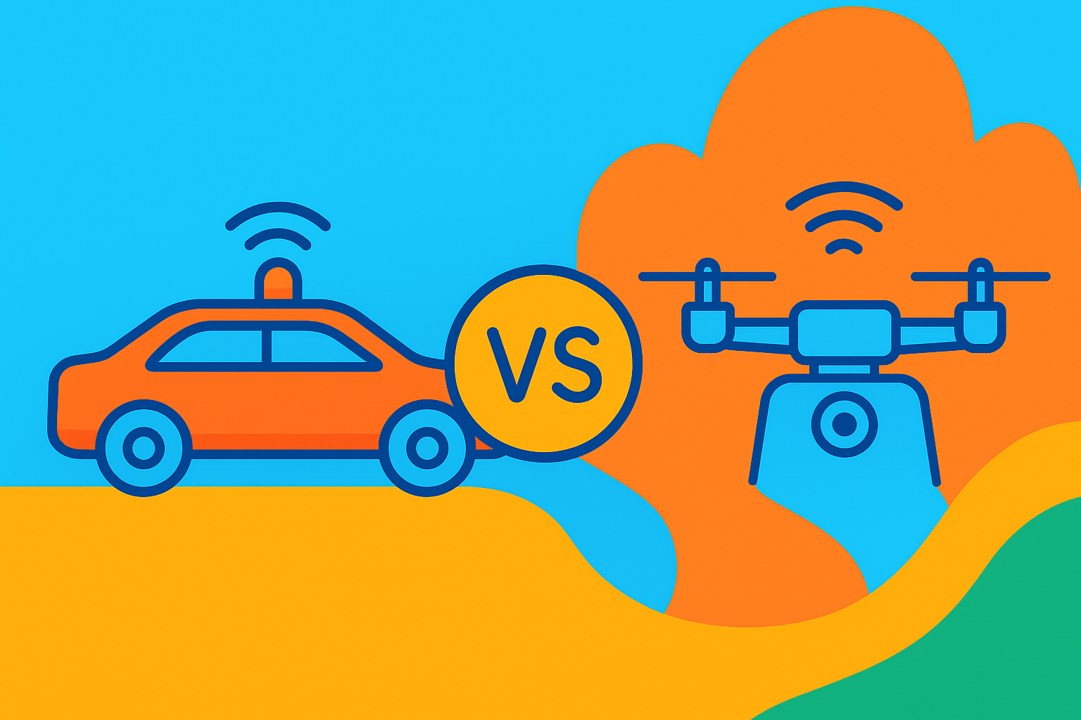 Autonomous Vehicles vs. Drones