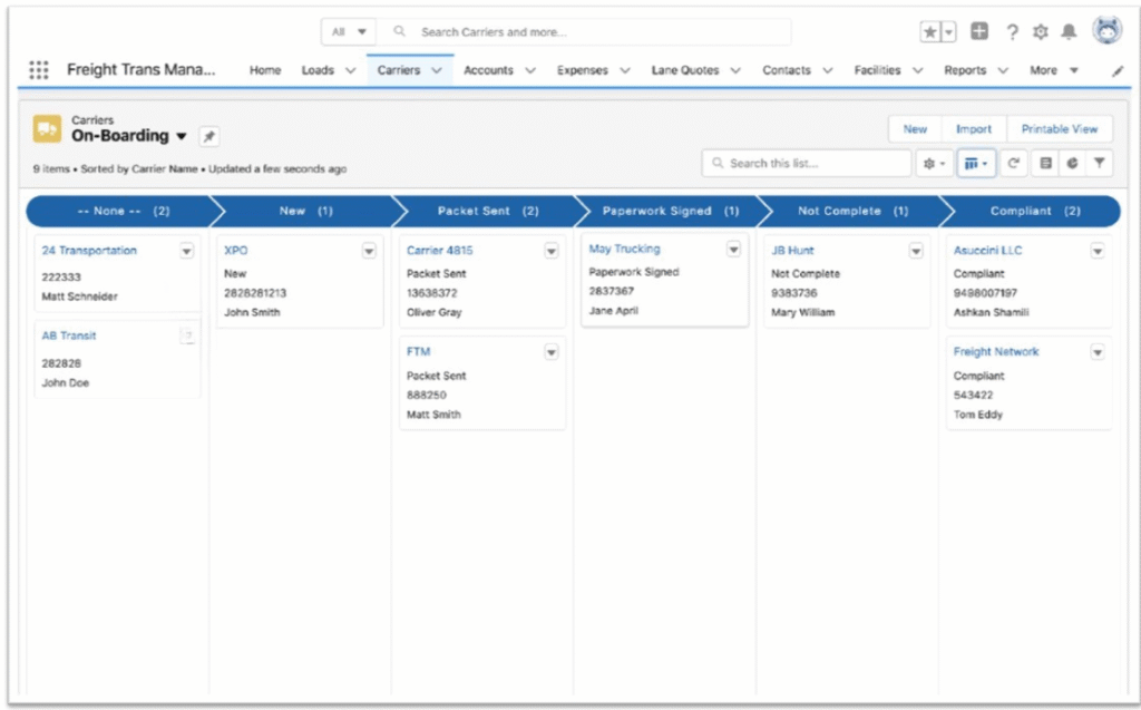 My Carrier Portal Integration