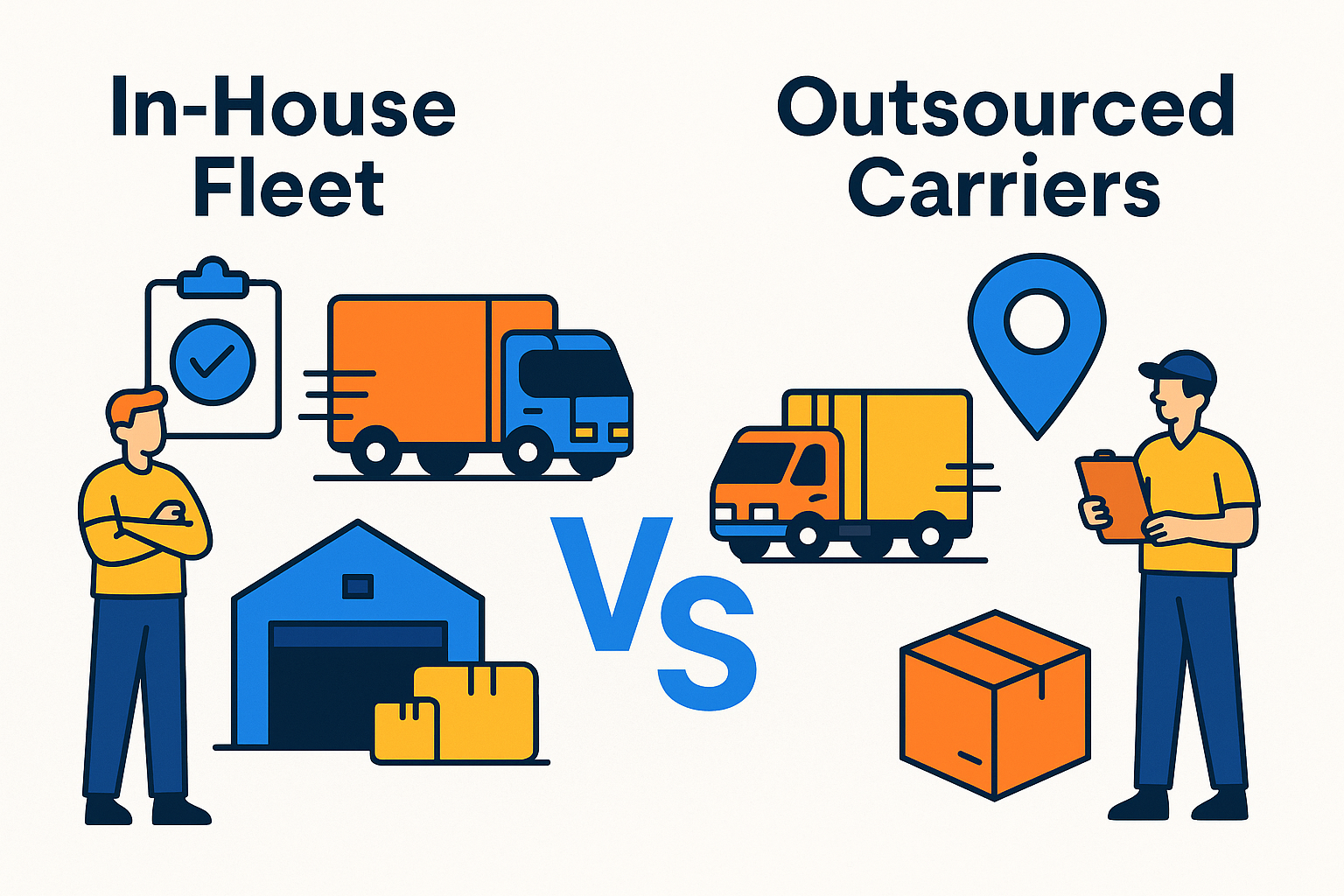 In-house fleet vs outsourced carriers