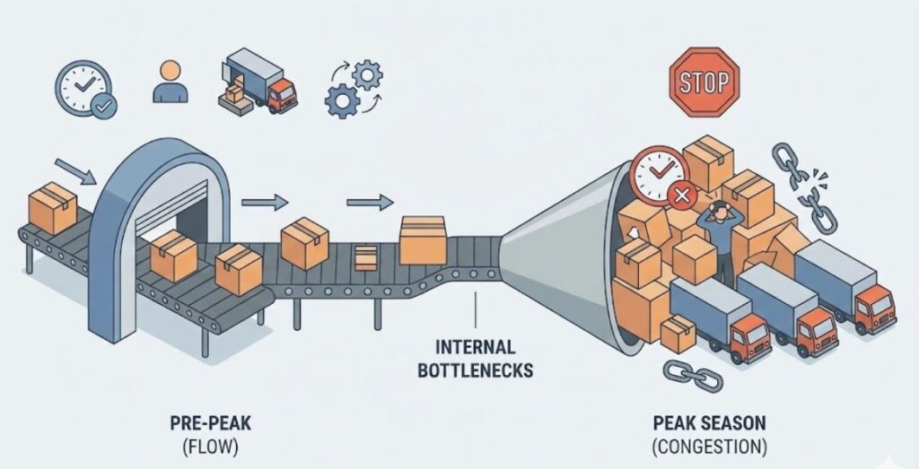 peak season congestion in logistics

