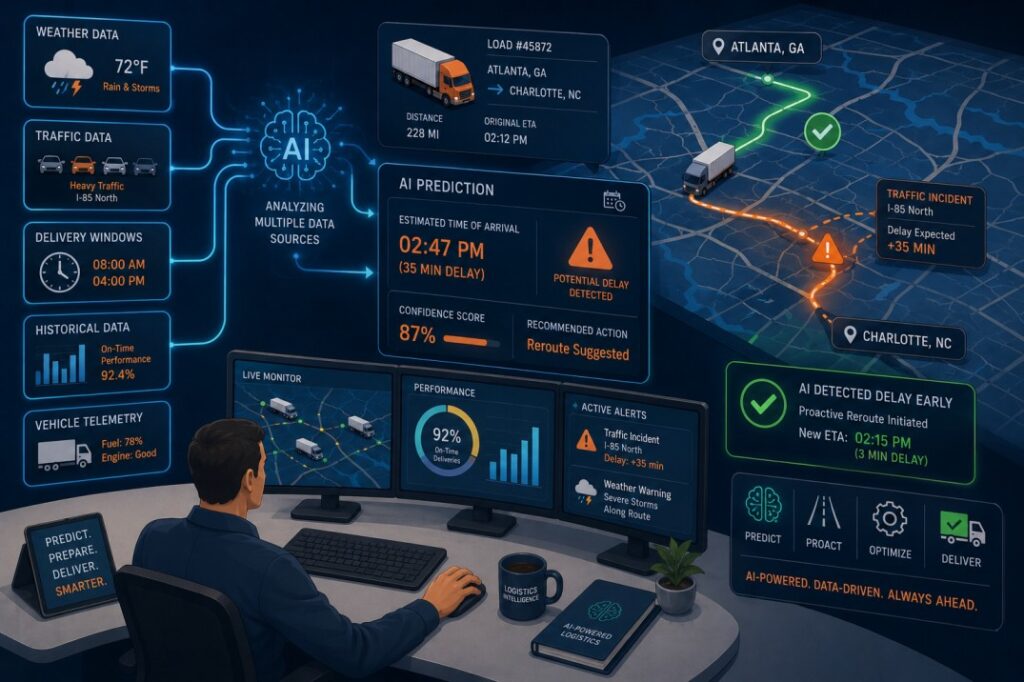 AI-powered logistics automation connecting carriers, loads, documents, and billing in real time