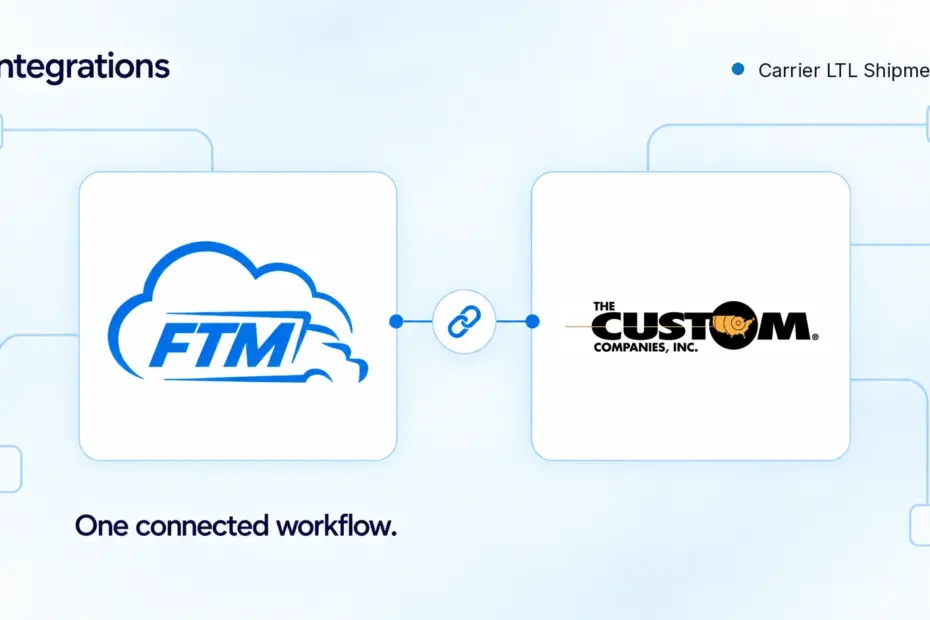 FTM integration with CustomCo for LTL shipments