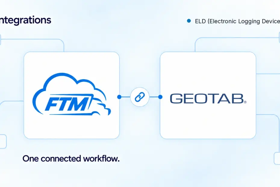 FTM integration with Geotab for ELD and telematics workflows