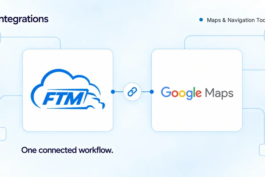 FTM integration with Google Maps for routing and navigation