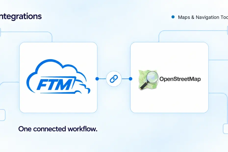FTM integration with OpenStreetMap for routing and navigation