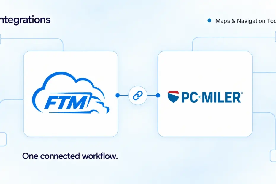 FTM integration with PC Miler for routing and navigation